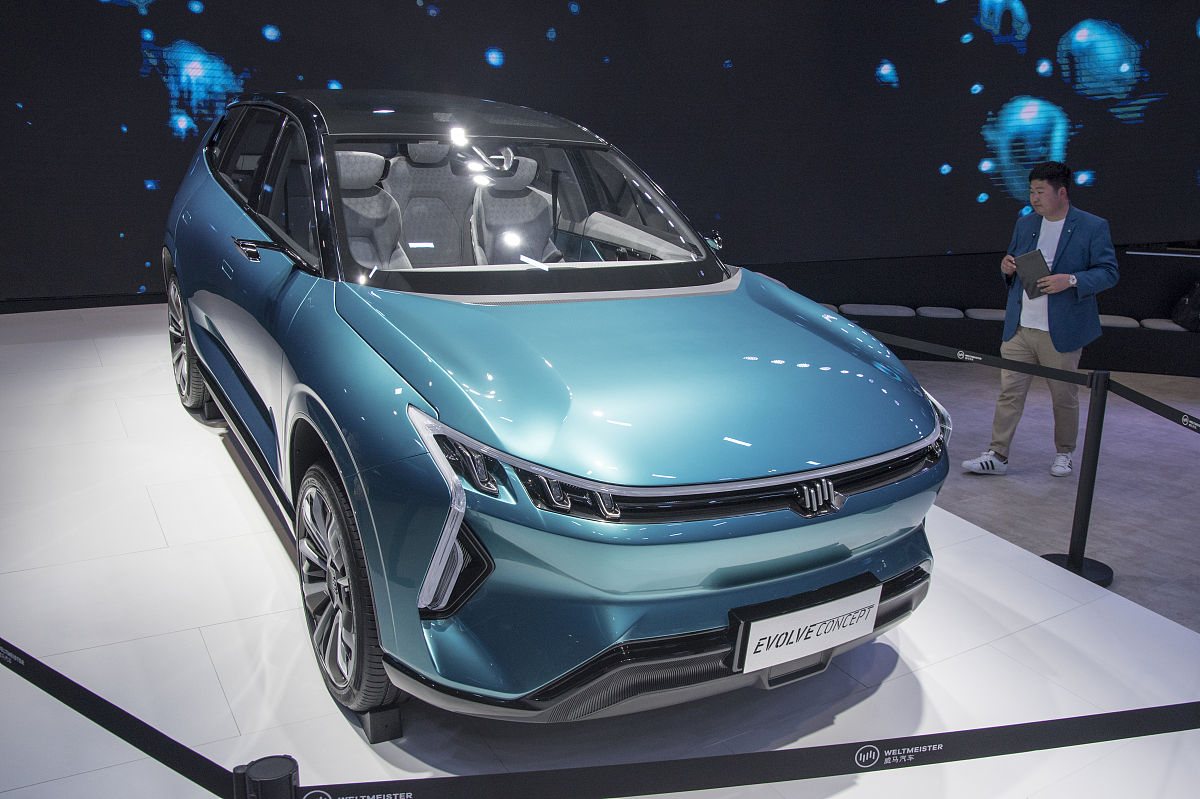 2019年4月16日,上海车展,威马evolve concept量产概念车.