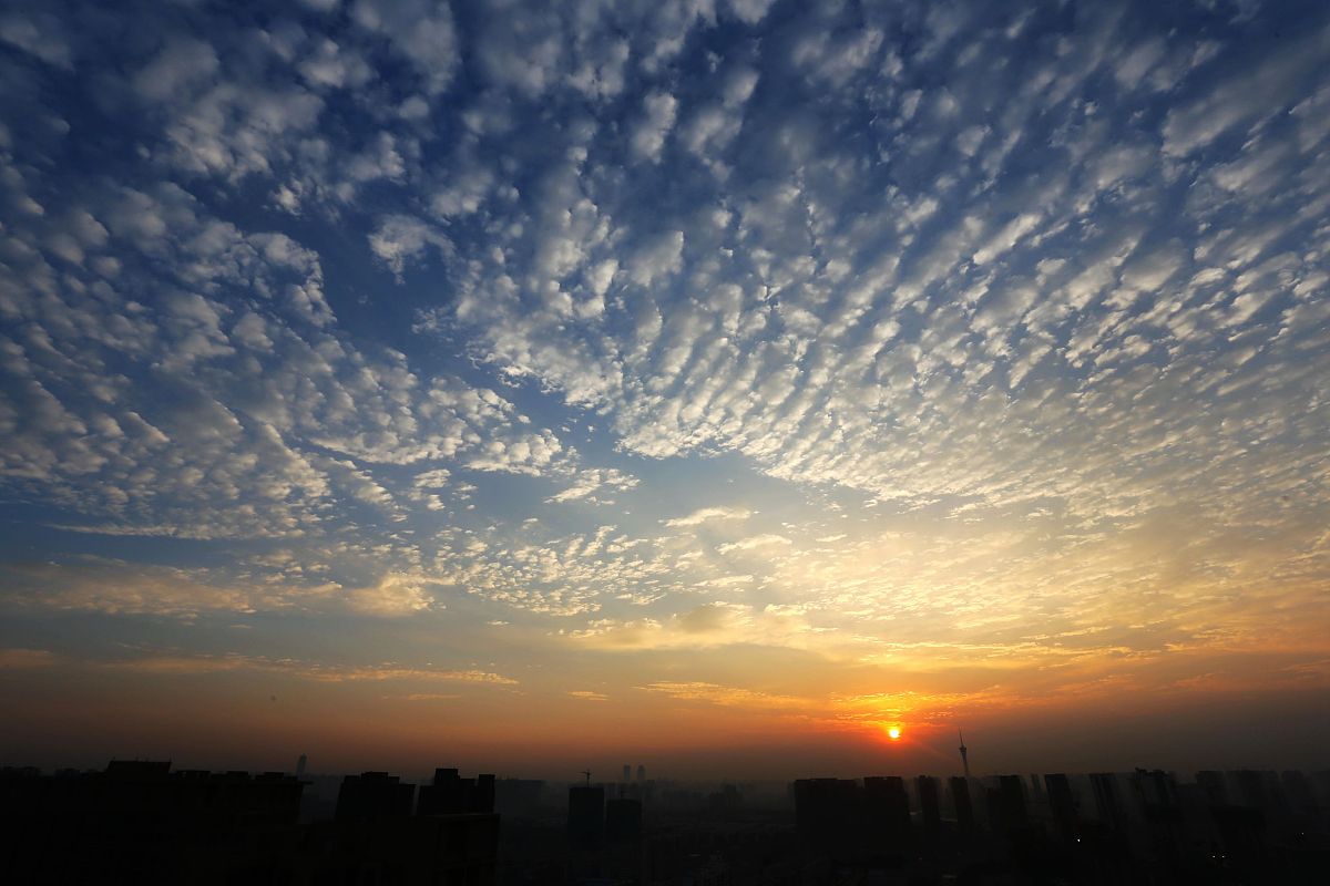 2015年9月8日,郑州,日出朝霞.(若下载使用请署名:杨正华)