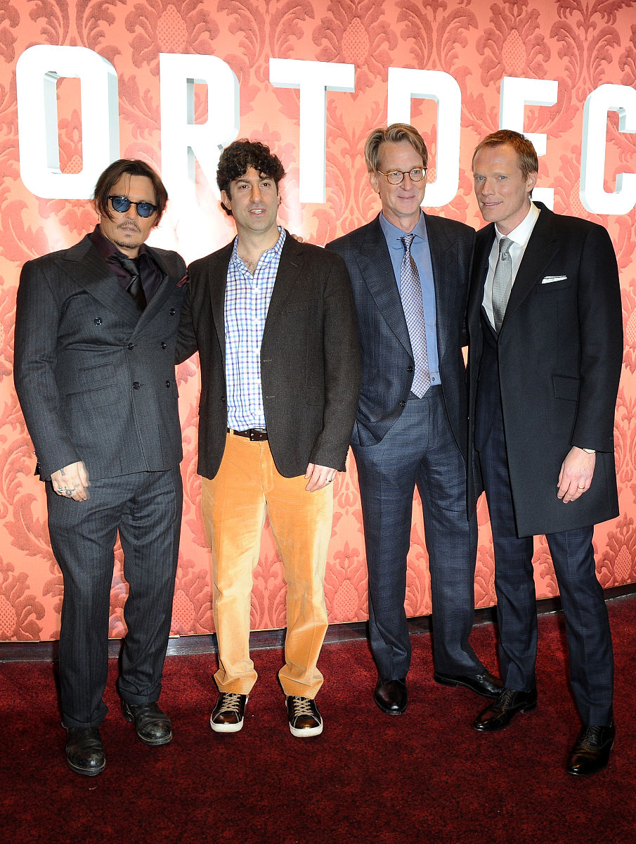 2015年1月20日讯,伦敦,当时时间1月19日,电影《贵族大盗》(mortdecai)