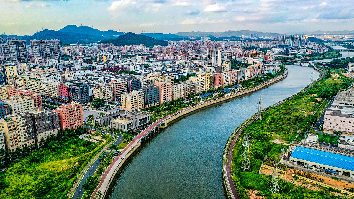 2021年6月17日,广东省东莞市长安镇,美丽的风光图.