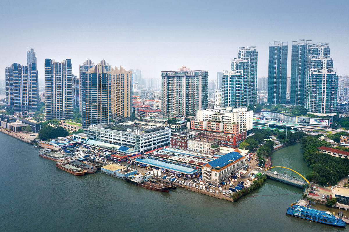 2019年4月6日,航拍广州甚至全国最大的鲜活水产品批发市场——广州黄