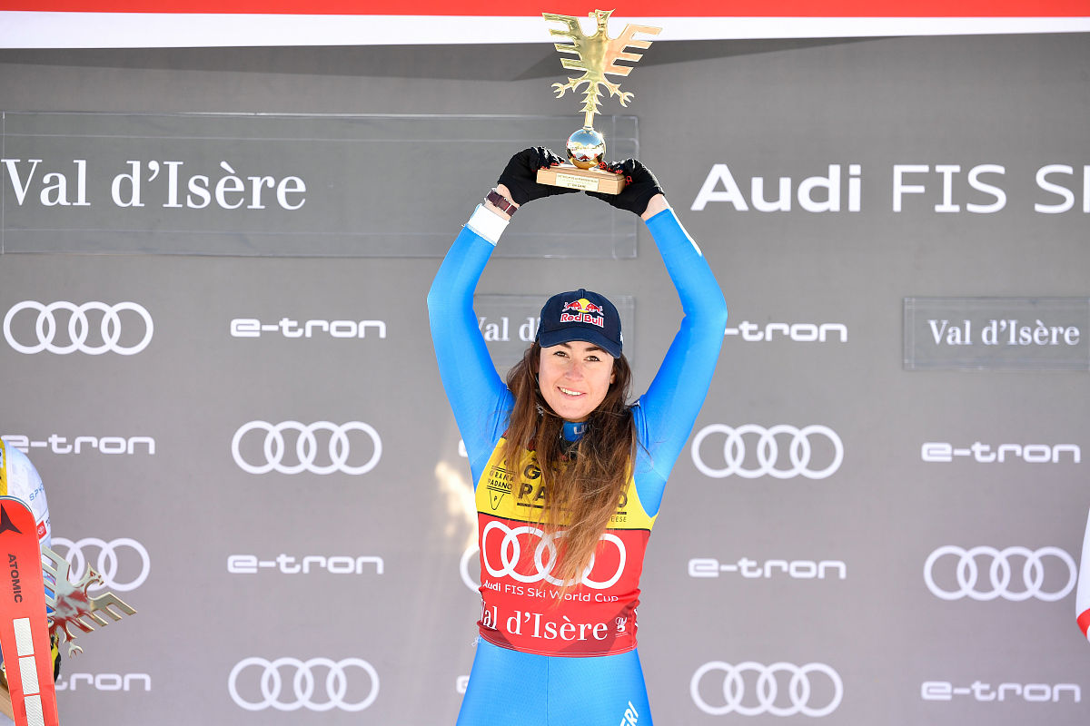 val d'isere, france - december 18: sofia goggia of team italy ta