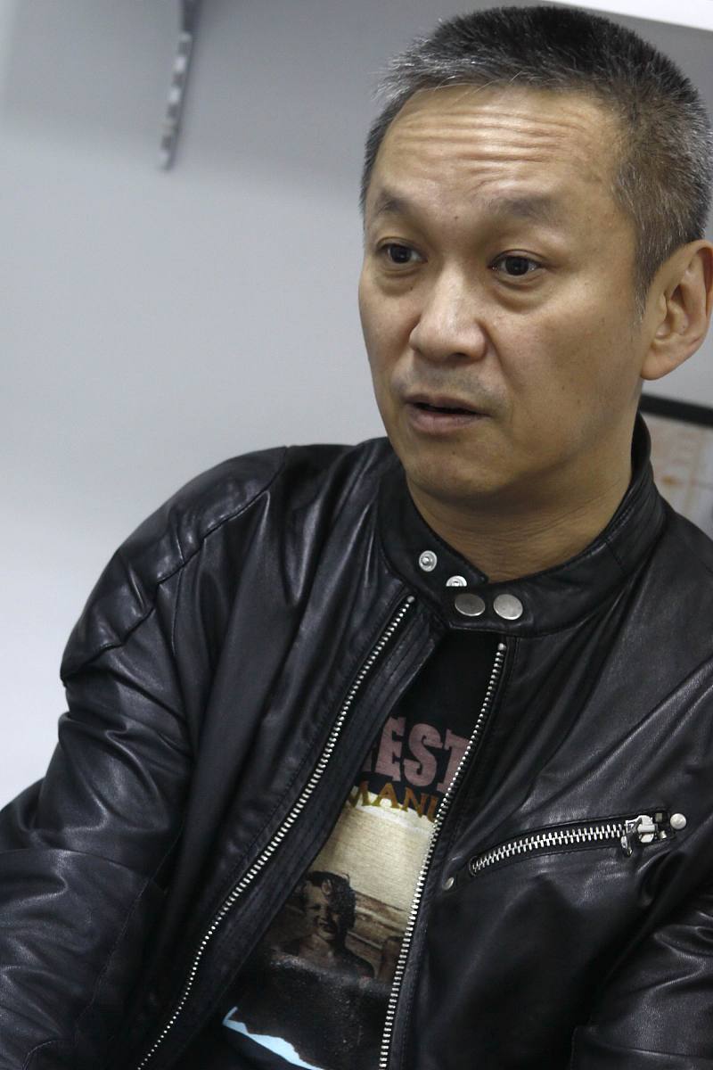 2010年4月16日,香港,《十月围城》导演陈德森在香港金像奖开奖之前受