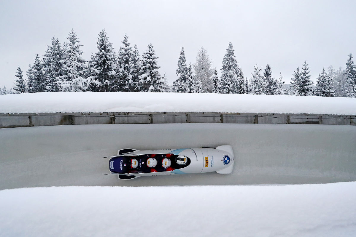 2021年2月13日,德国,2021世界雪车锦标赛2月13日赛况.altenberg, germ