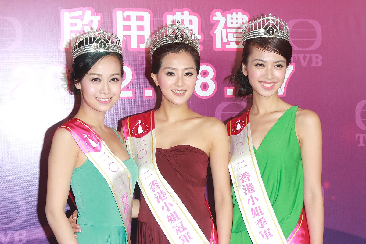 2012年8月27日,香港,2012年香港小姐记者会.张名雅 黄心颖 朱千雪+++_