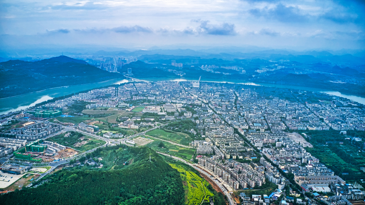 2019年6月25日,四川南充,阆中古城全景.阆中古城是