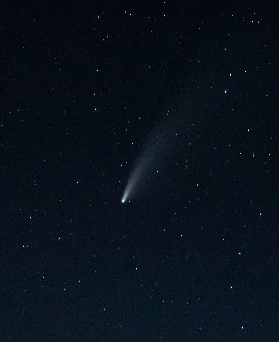 当地时间2020年7月19日,美国南加州夜空可观测到neowise彗星.joshua t