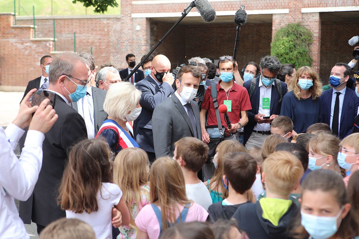 当地时间2021年6月17日,法国北部poi<strong>x</strong>-de-picardie,法国总统马克龙