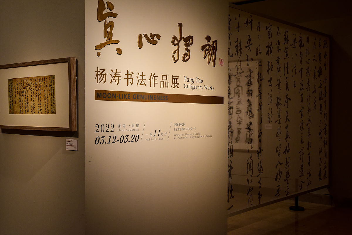 2022年3月15日,北京,真心独朗杨涛书法作品展.