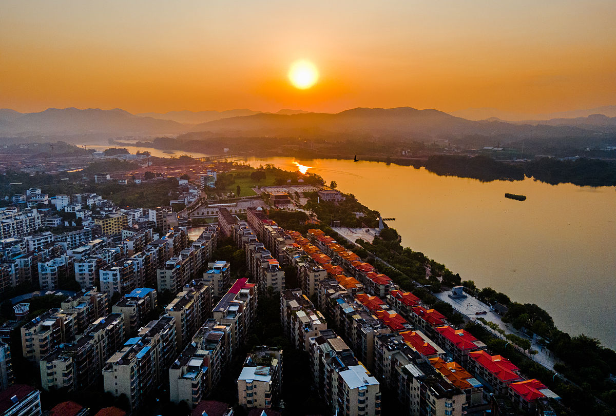 2021年9月1日,江西赣州,中央红军长征出发地纪念园的清晨.