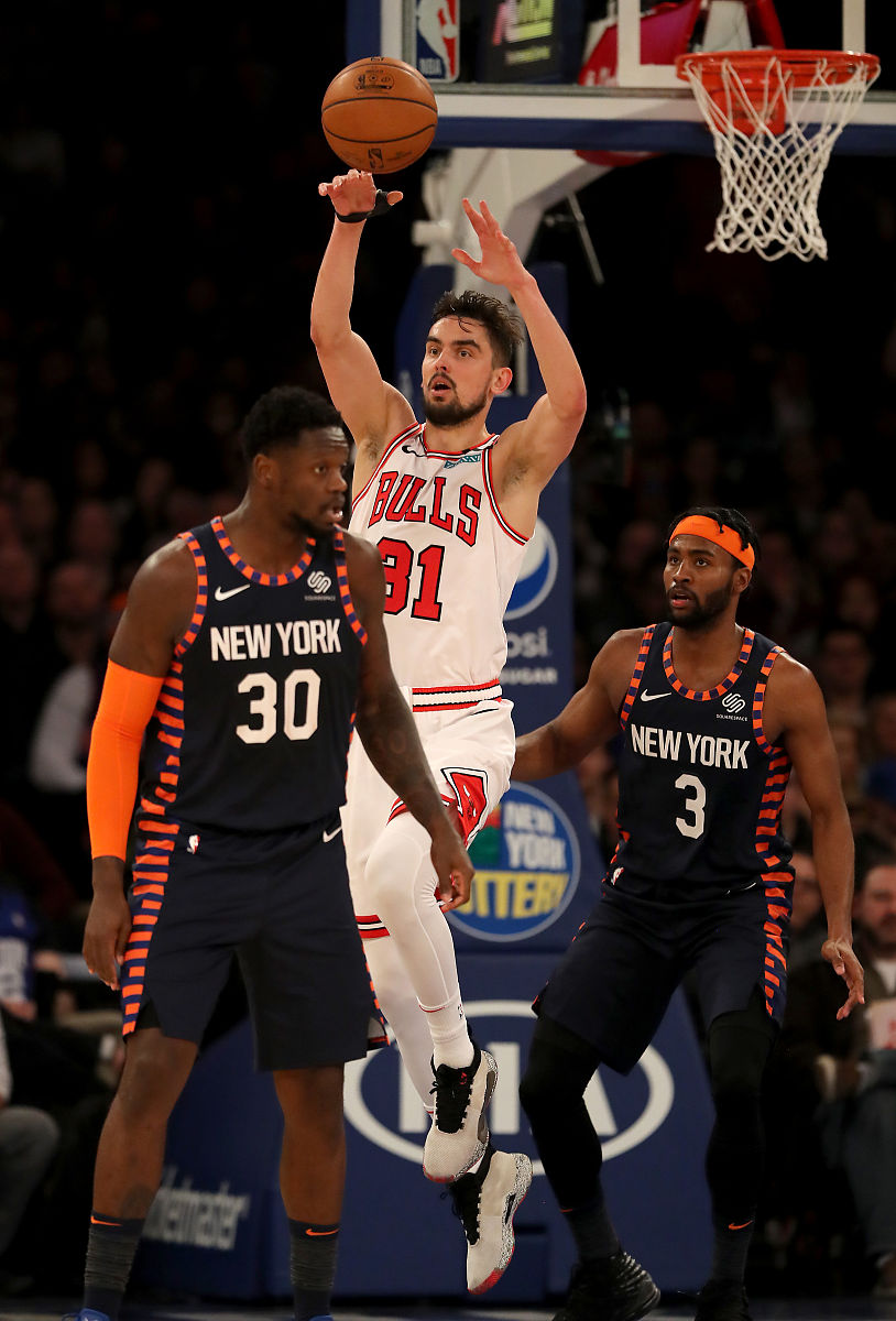 2020年2月29日,美国,19/20nba常规赛,芝加哥公牛vs纽约尼克斯.new yor