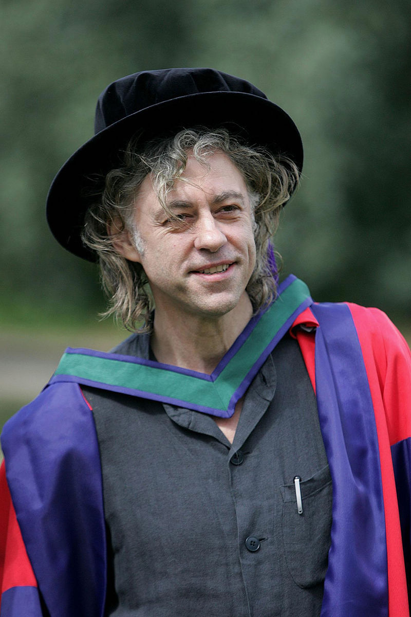 dublin-born musician and humanitarian bob geldof at university c