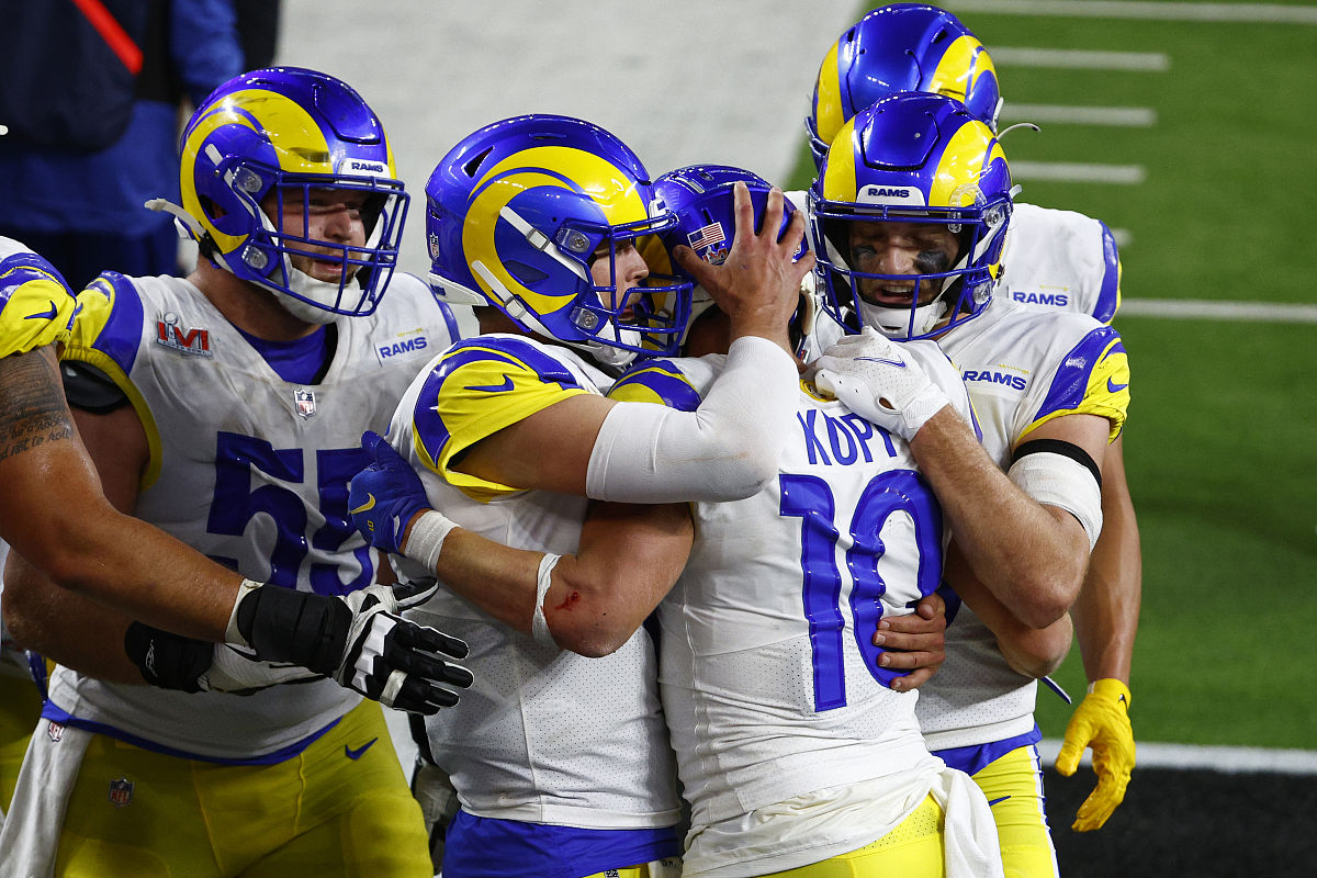 inglewood, california - february 13: cooper kupp #10 of the los 
