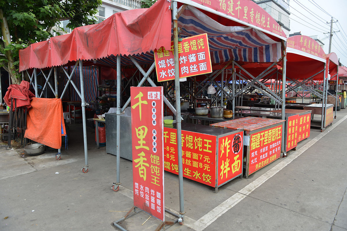 摊位外摆疏导点的问题