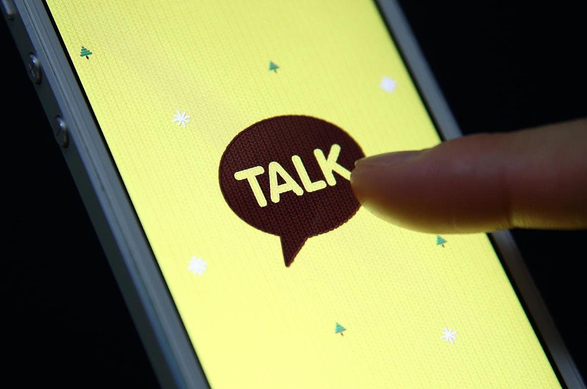 当地时间2013年12月28日,韩国首尔,通讯应用kakaotalk.在韩国地区排名