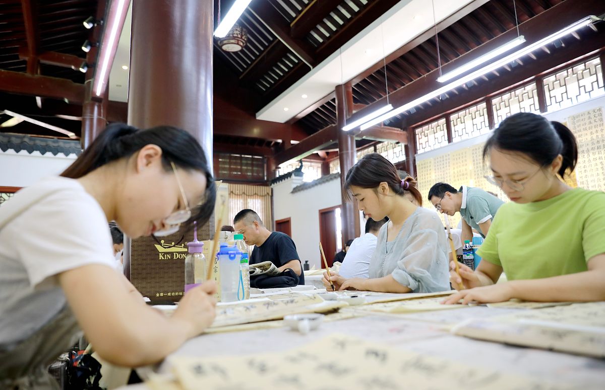 2020年7月24日,江西省吉安市书法教师培训基地,来自吉水县各学校的书