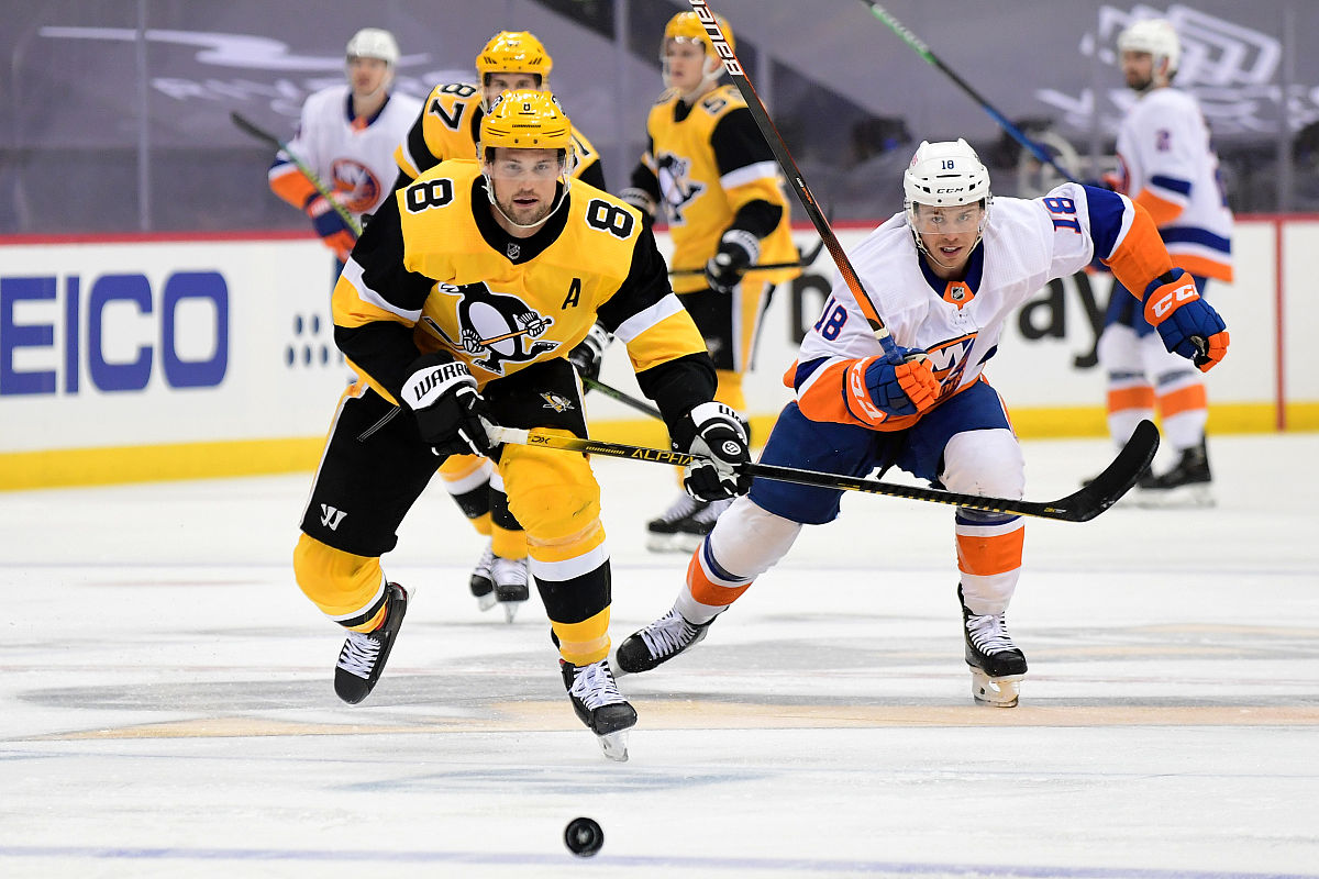 2021年5月16日,美国,2021nhl季后赛东区首轮g1,匹兹堡企鹅vs纽约岛人.