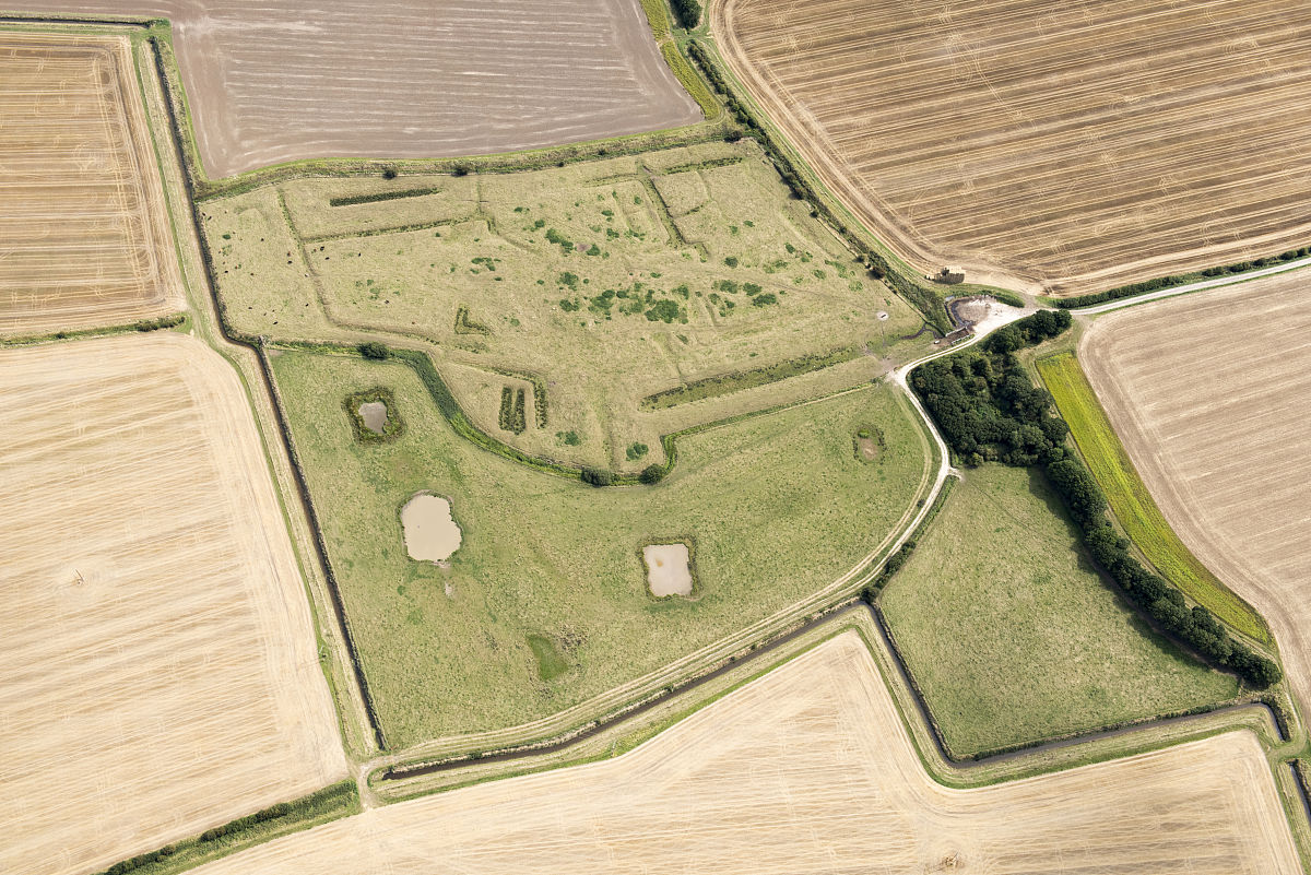hagnaby abbey, earthworks of the premonstratensian abbey, near s