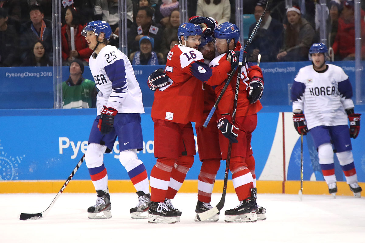 2018年2月15日,韩国,2018平昌冬奥会2月15日冰球赛况.gangneung, sout