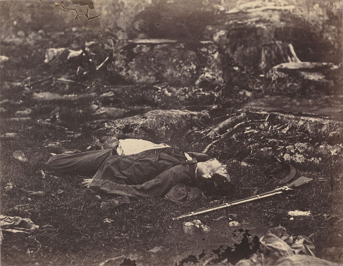 a sharpshooter's last sleep, gettysburg, pennsylvania, july 1863