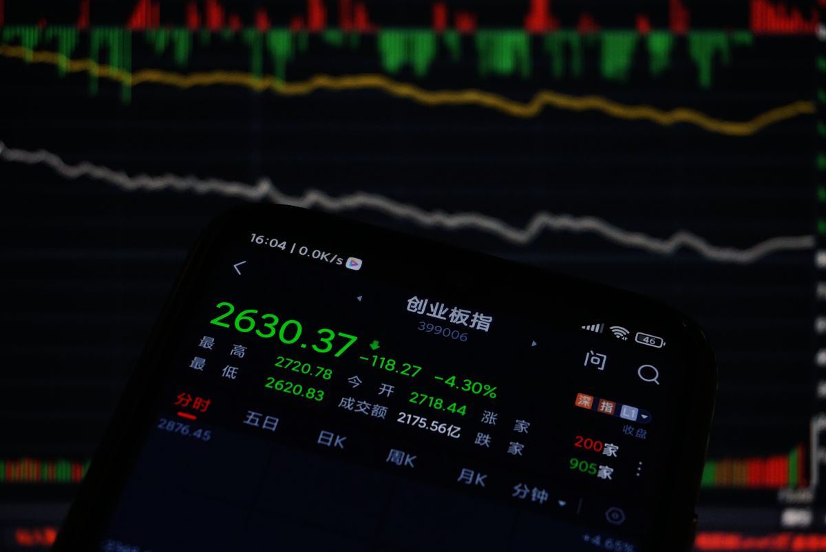 2022年3月7月,杭州股民手机上显示的a股创业板指数收盘点位.