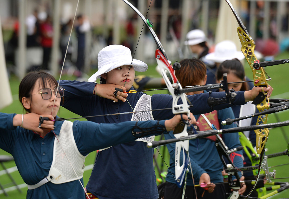 2021年6月1日,四川成都,2021西安全运会射箭资格赛赛况.