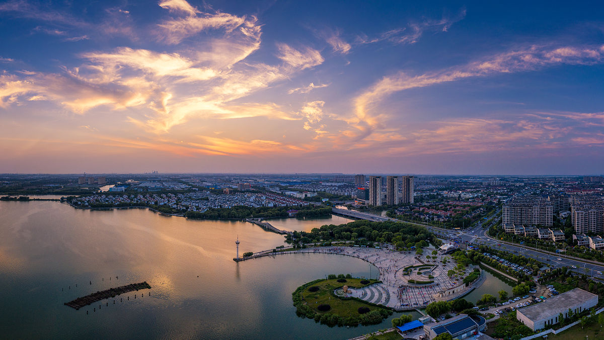 2019年6月23日,江苏省苏州市黄埭镇春申湖.春申湖原来叫裴家圩,是一个