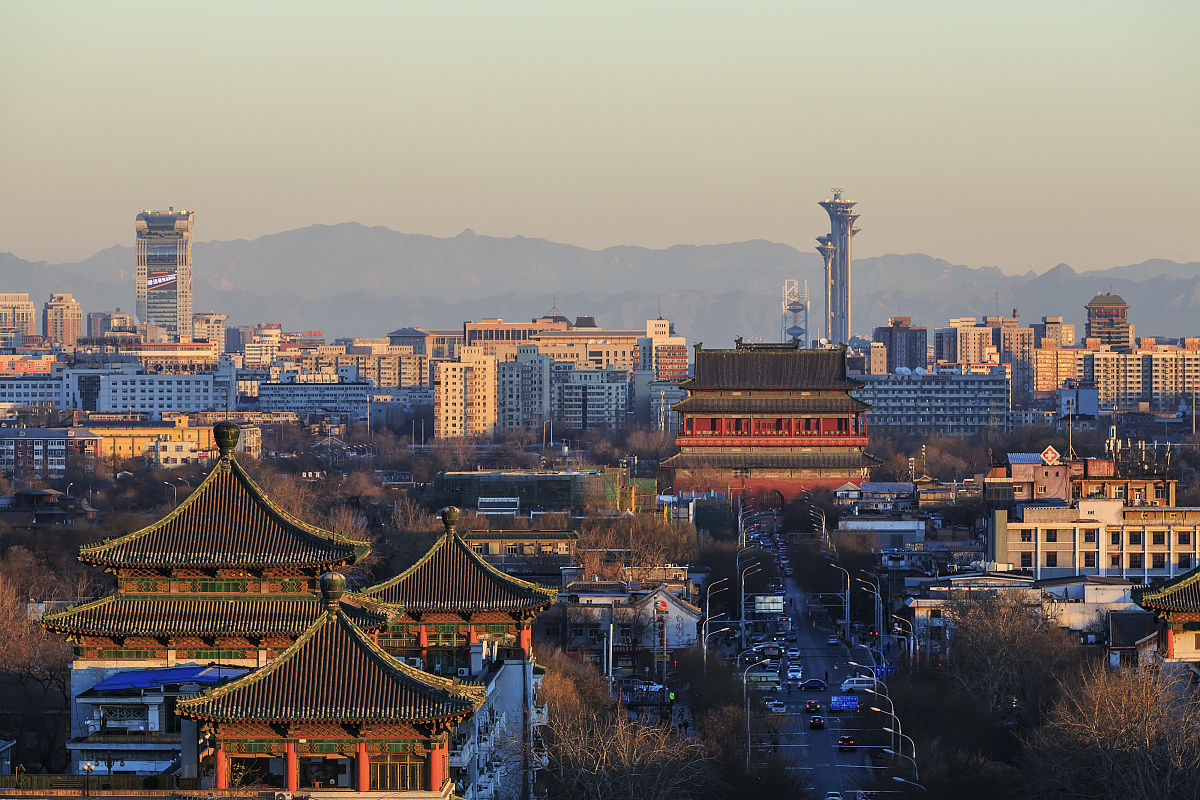 2016年12月14日,从景山上看北京中轴线.