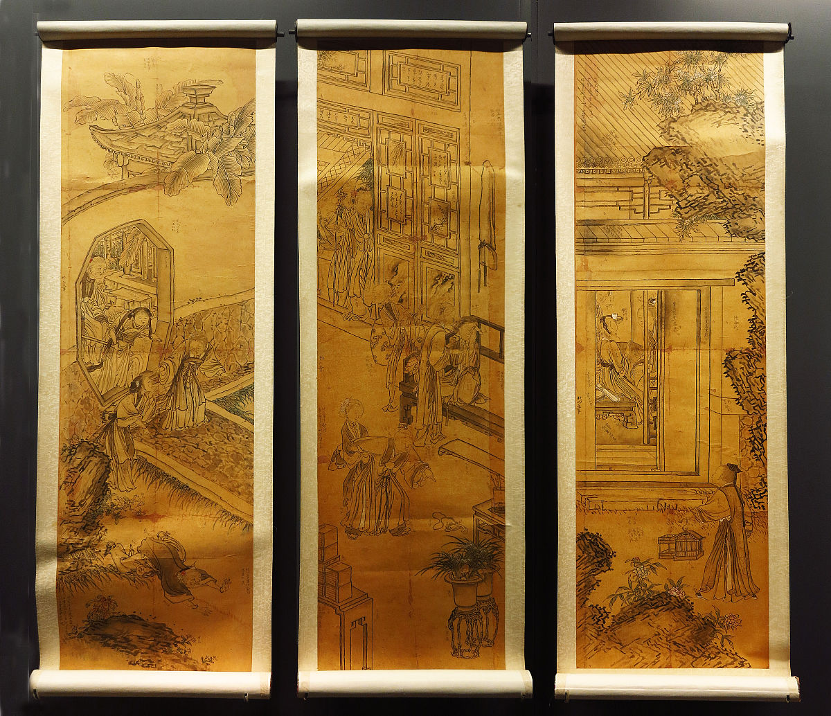 2014年09月29日,红楼梦画稿,清代,首都博物馆"古都北京"文物展.