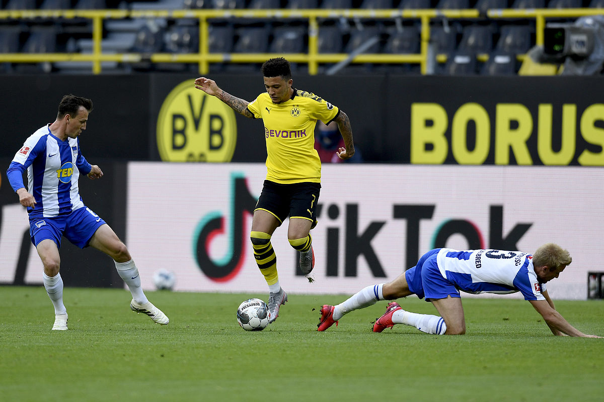 dortmund, germany - june 06: jadon sancho (c) of borussia dortmu