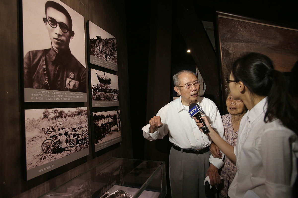 2015年8月13日,上海,上海淞沪抗战纪念馆重新开放纪念抗战胜利70周年,