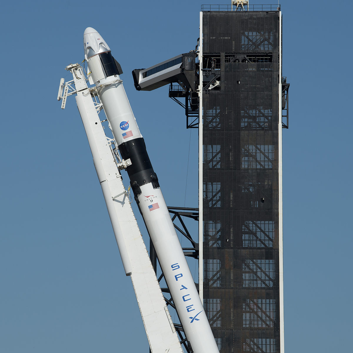 当地时间2020年5月21日,美国佛罗里达州肯尼迪航天中心,spacex的载人