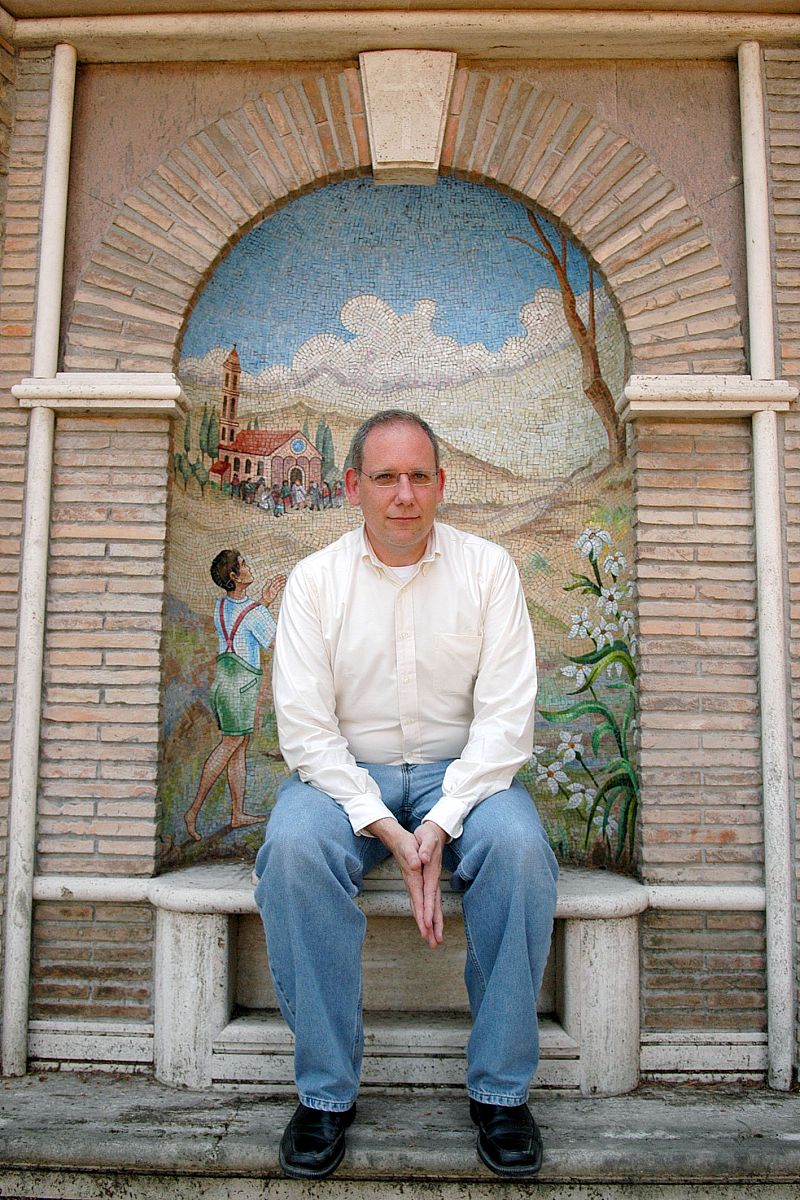 2005年5月30日,意大利罗马,罗马文艺节,美国作家戴维·赖维(david lea