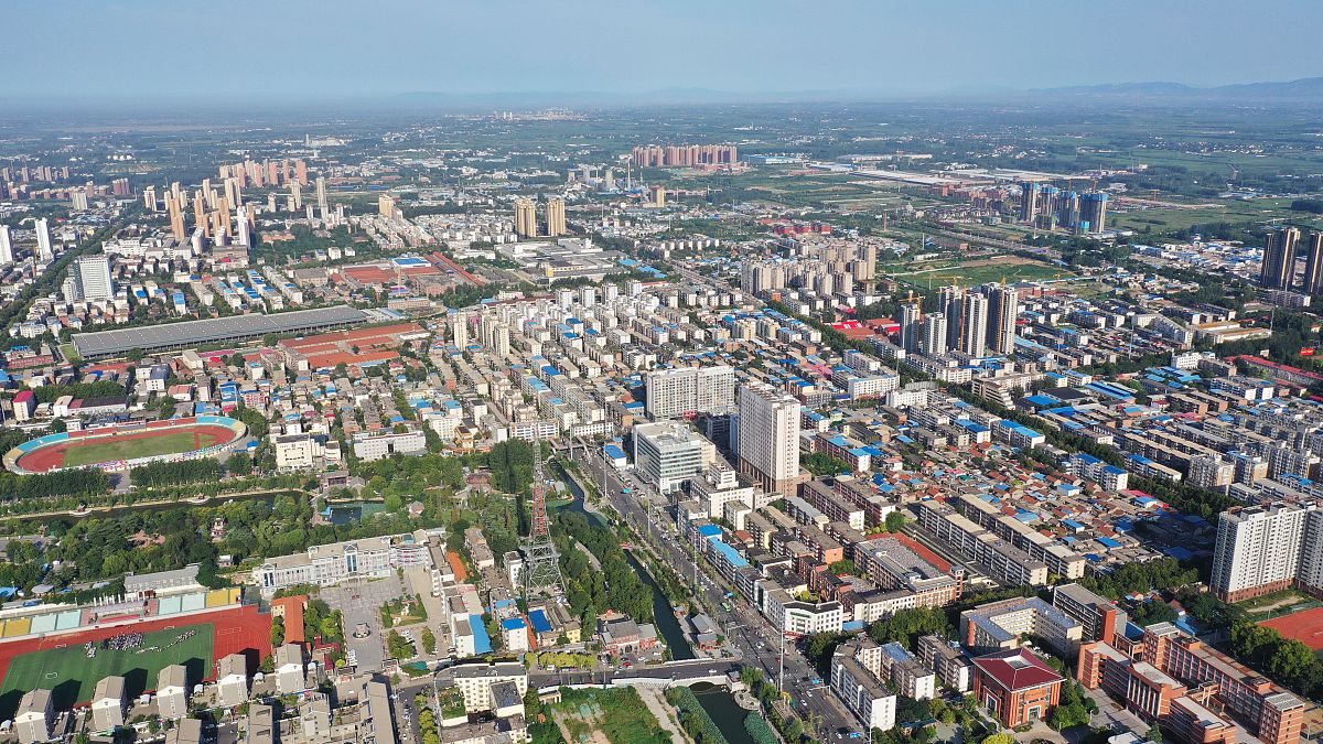 2019年8月30日,河南许昌,航拍的航拍许昌中原经济区核心城市许昌.