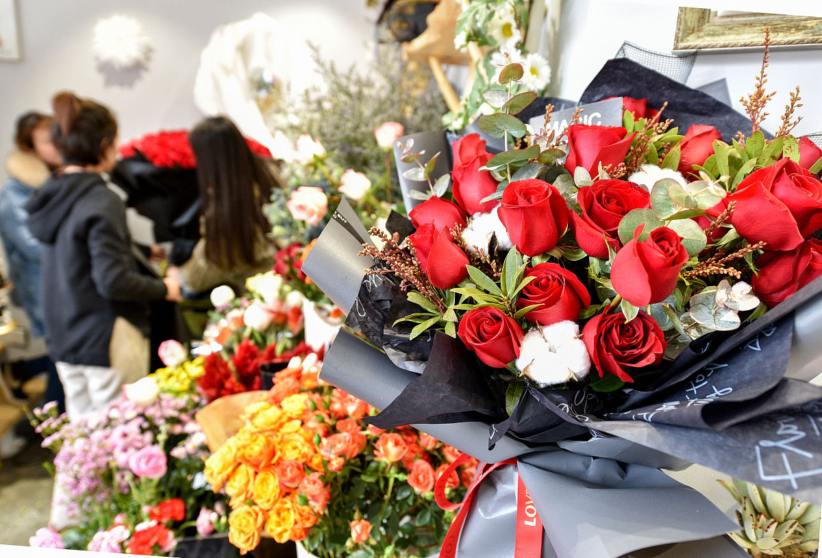 财富盈门：韩式高端玫瑰桔梗开业花篮 - 店铺开业花篮定制送货上门