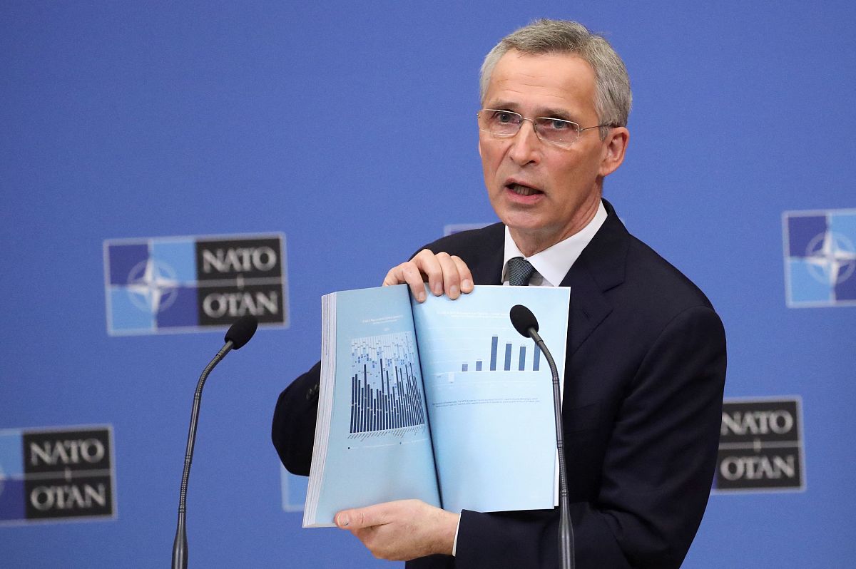 当地时间2021年3月16日,比利时布鲁塞尔,北大西洋公约组织(nato)在布