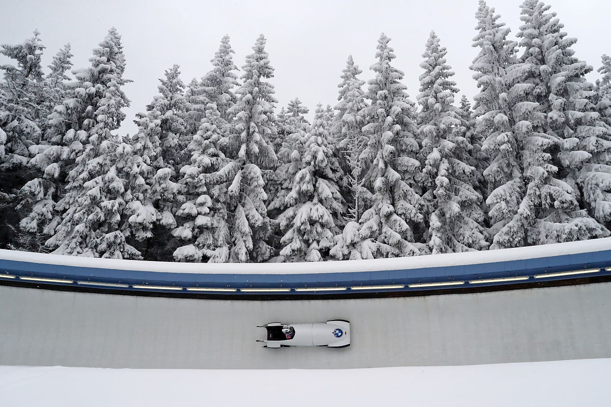 2021年2月13日,德国,2021世界雪车锦标赛2月13日赛况.altenberg, germ