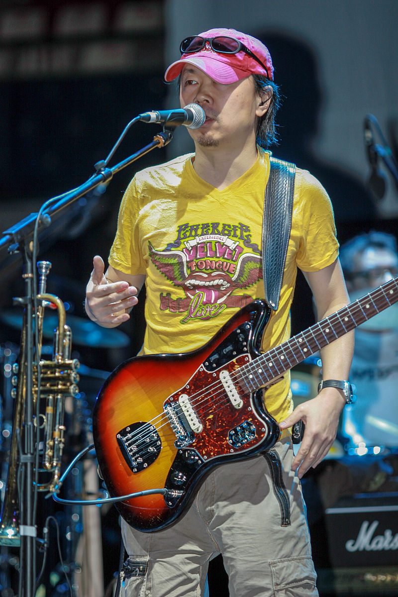 2008年4月25日,四川成都,崔健在演唱会演出前夜进行彩排.崔健,1961年8