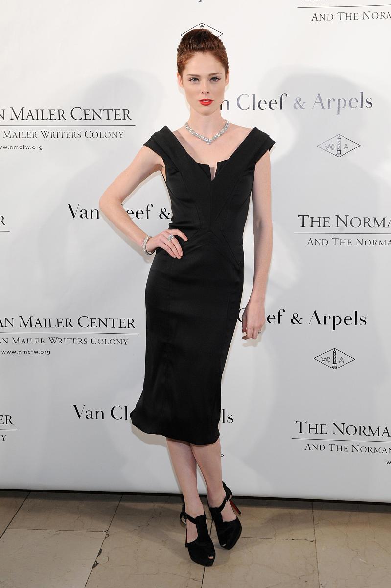 new york, ny - october 17:  model coco rocha attends the norman 
