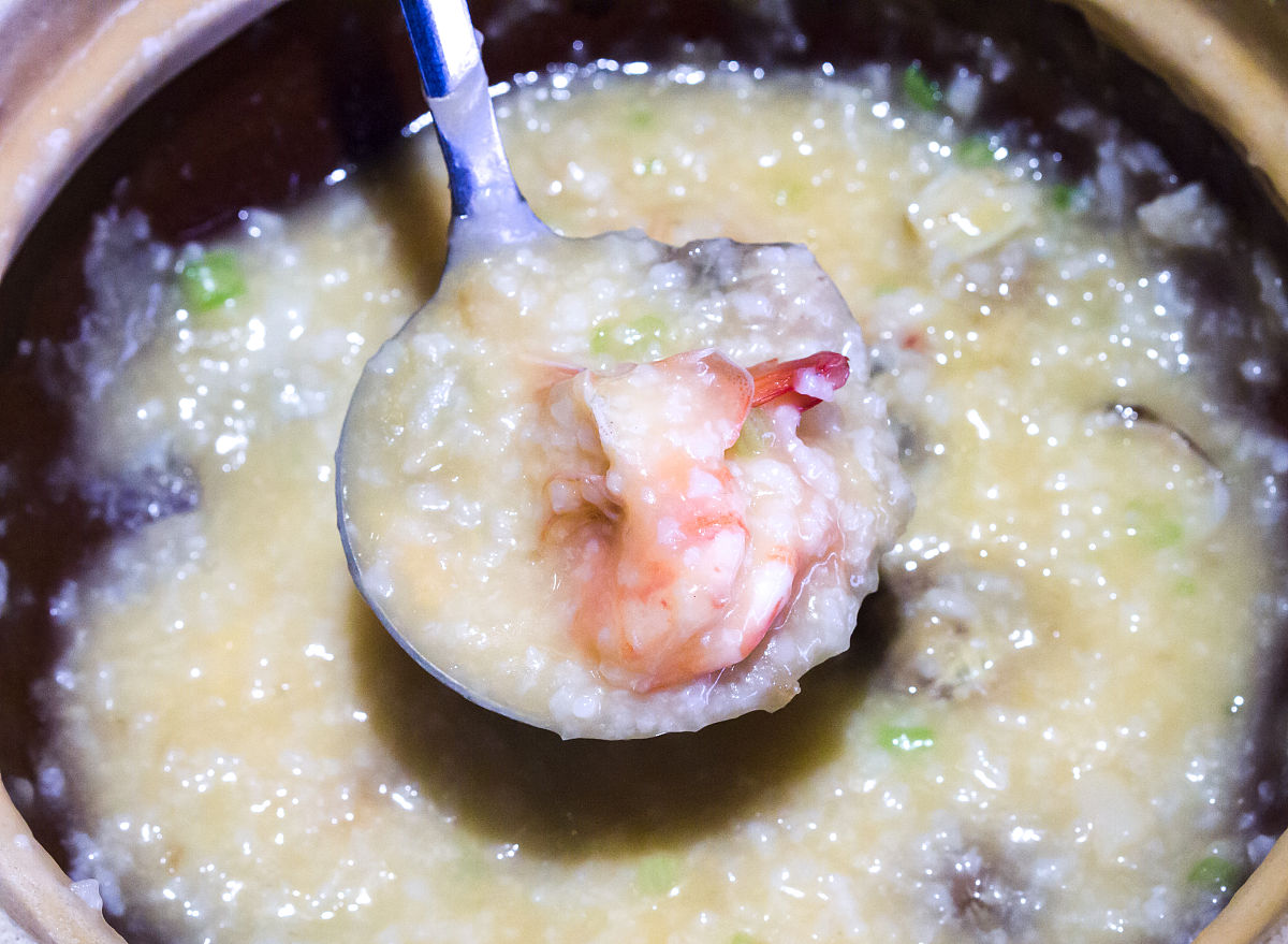 干贝鲜虾粥外卖好评：鲜美细腻，配料丰富，强烈推荐！