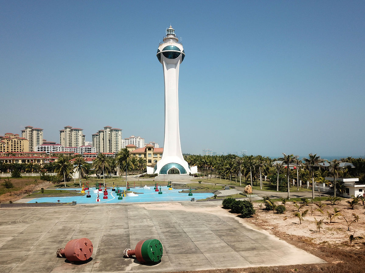 2018年2月17日,海南琼海,博鳌地标建筑——海事灯塔.博鳌海事灯塔为目