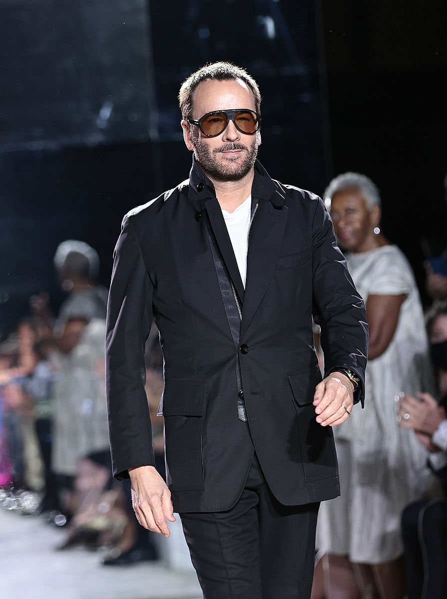 当地时间2021年9月12日,2022春夏纽约时装,tom ford品牌秀场,明星观秀
