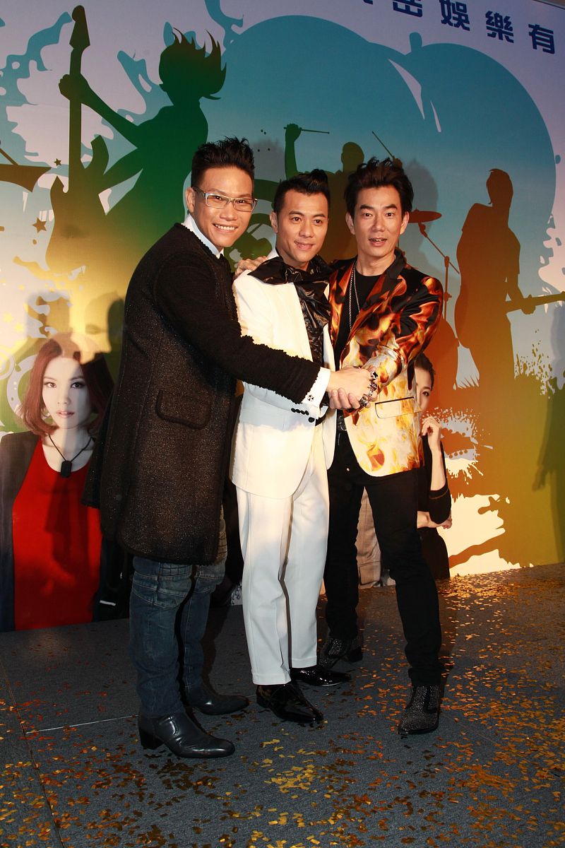 2013年2月1日,香港,大岳娱乐10周年晚宴.任贤齐 梁汉文  苏永康+++_++
