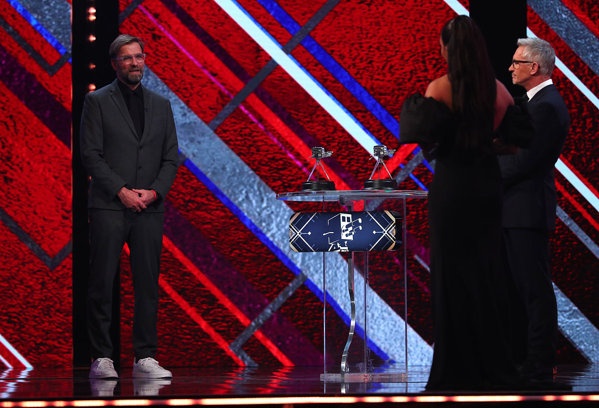 2020年12月20日,英国,2020bbc年度体育人物颁奖典礼.jurgen klopp is 