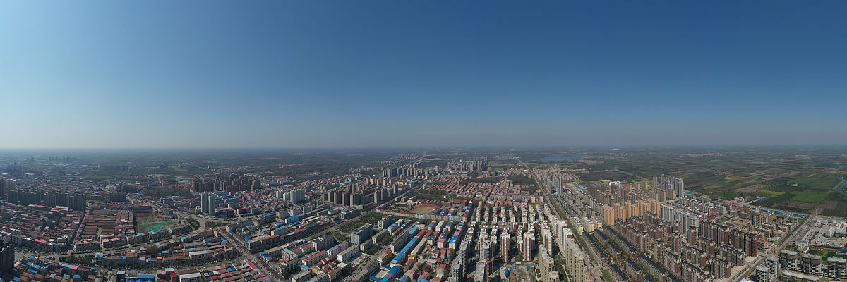 2021年4月4日,河南许昌,航拍鄢陵县.