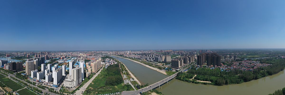 2020年8月27日,河南周口,航拍的全国农村创新创业典型县河南省周口市