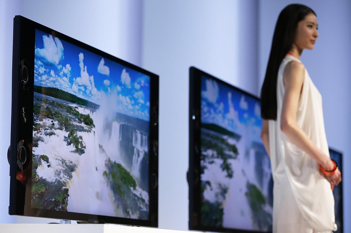 当地时间2013年4月11日,日本东京,索尼正式发布bravia 4k超高清电视,4