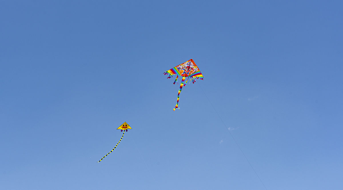 2019年4月5日,沈阳,风筝.