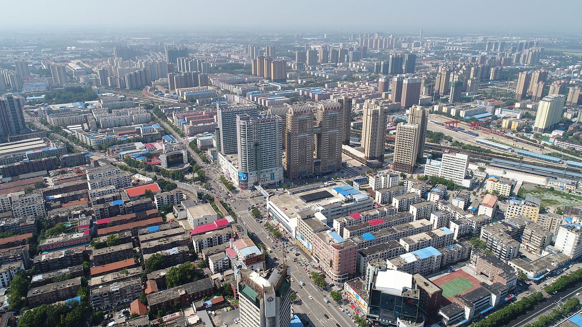 2018年8月23日,河南许昌,航拍的中原经济区核心城市许昌局部.