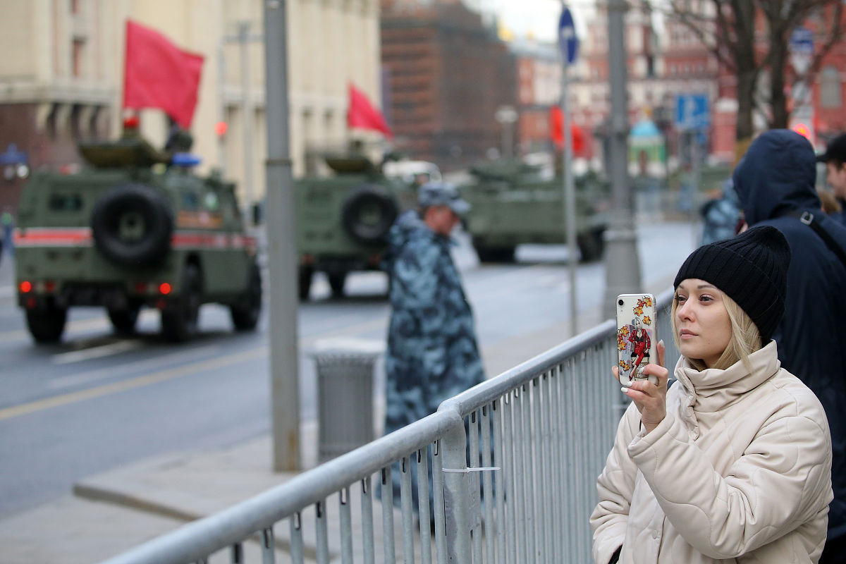 当地时间2021年5月4日,俄罗斯纪念卫国战争胜利76周年红场阅兵举行了
